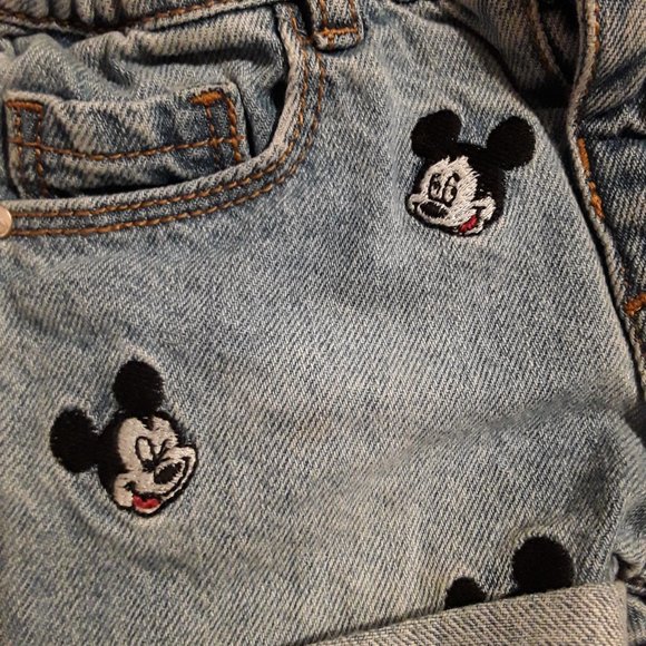 Disney Baby Zara Baby Girl Collection Mickey Mouse Denim Shorts - Picture 11 of 13